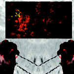 Artistic blood tortured hands grasping desperately barbed wire (infrared)
